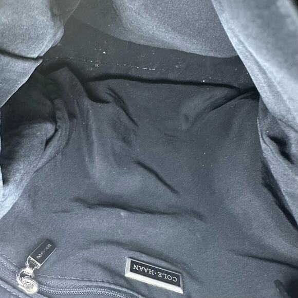 Cole Haan Mini Backpack With Hidden Back Zipper Pocket Nylon Leather‎ Trim - Picture 7 of 11